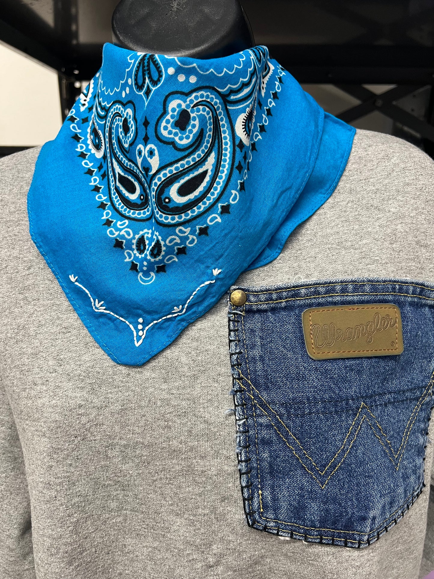 Hand embroidered bandana
