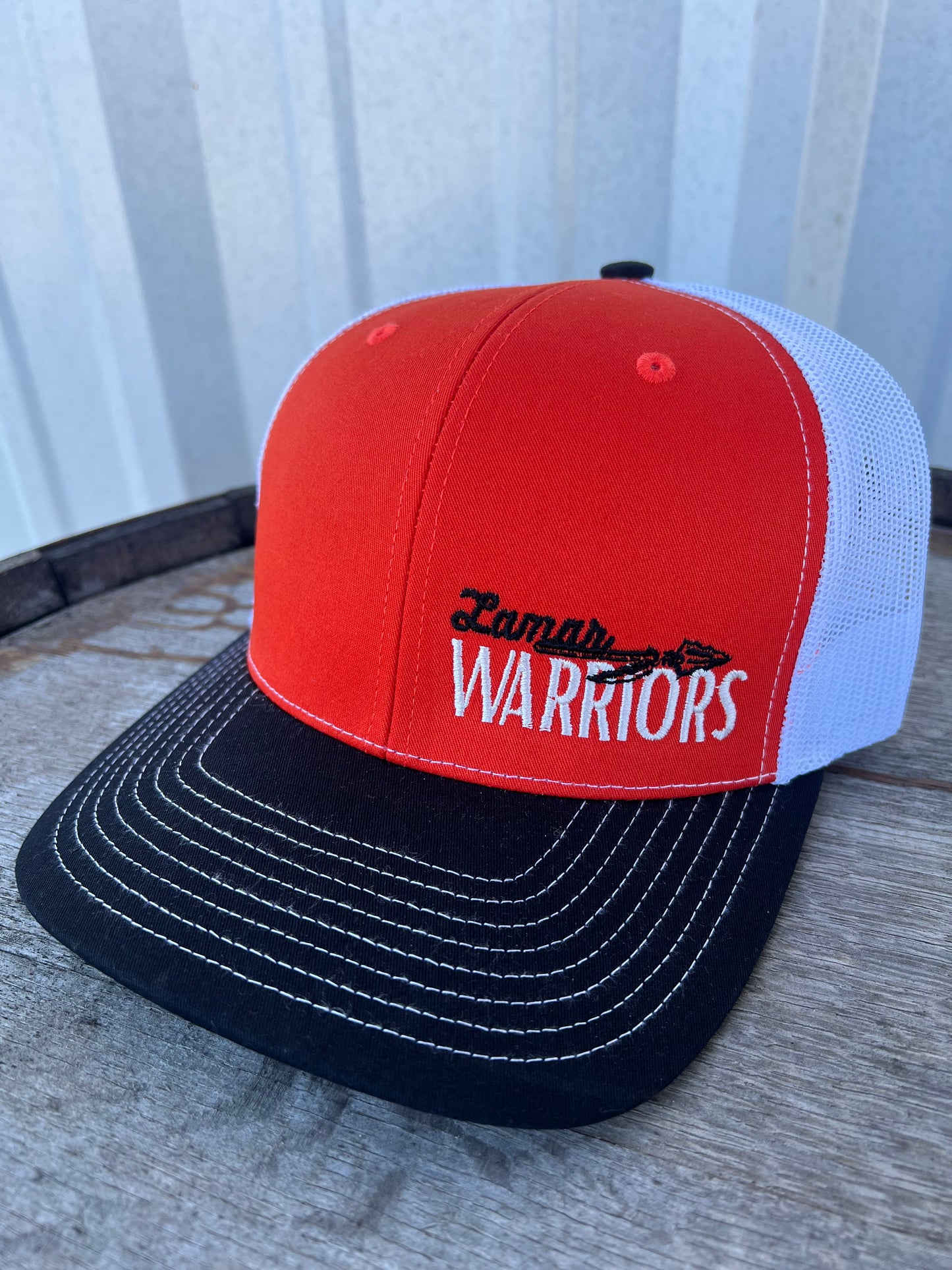Orange/black Richardson 112 hat
