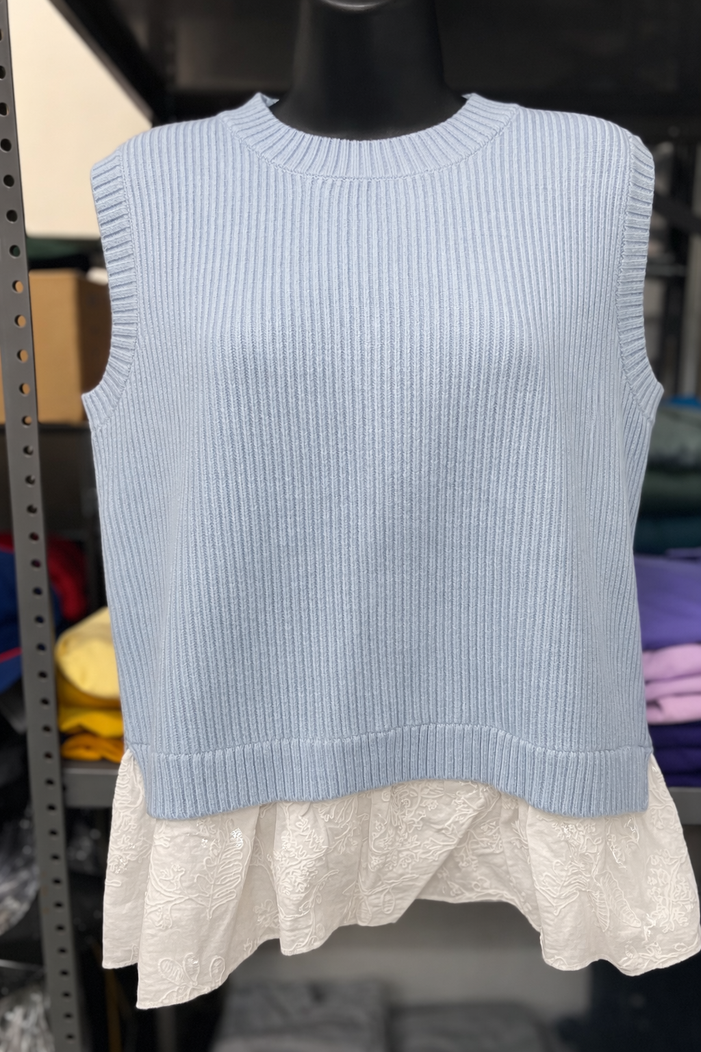 Baby blue sleeveless sweater