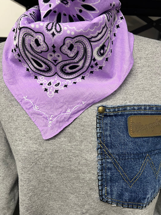 Hand embroidered bandana