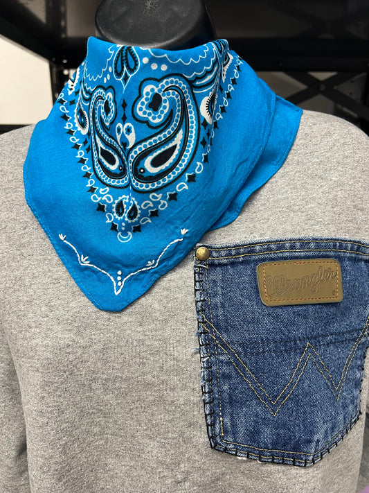 Hand embroidered bandana