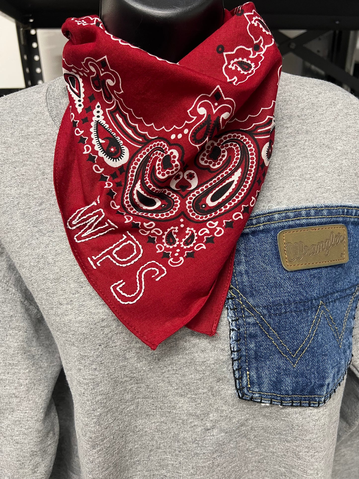 Hand embroidered bandana