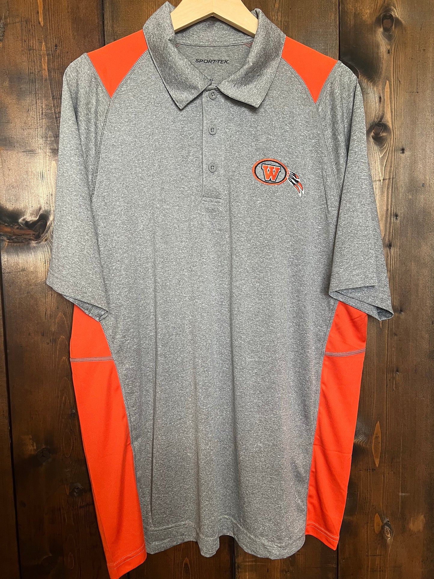 Adult gray/orange polo