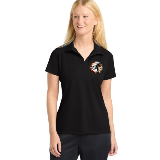 Women's black polo
