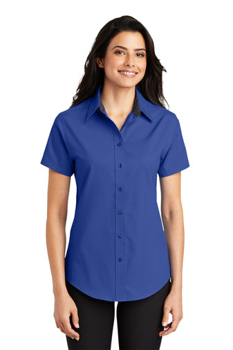 FFA Royal Women's Short Sleeve Button Up