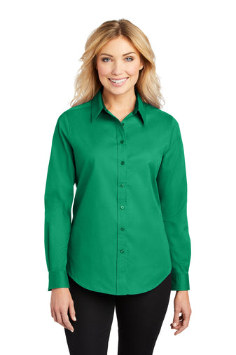 4-H Kelly Green Women's Long Sleeve Button Up