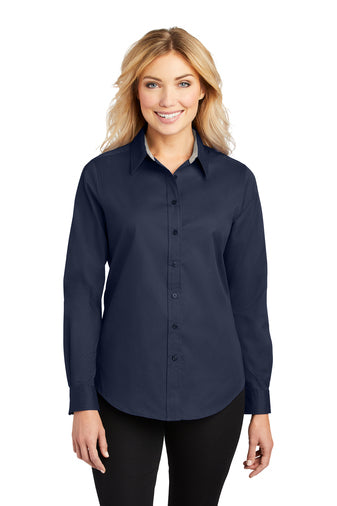 FFA Navy Women's Long Sleeve Button Up