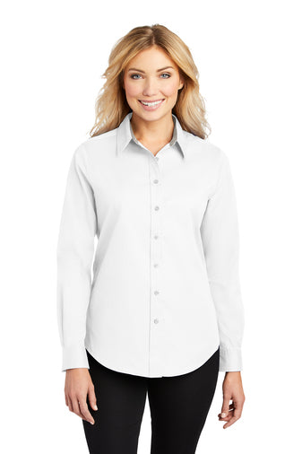 4-H White Women's Long Sleeve Button Up